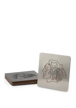 Sportula NHL Chicago Blackhawks Boasters, Set of 4 Coasters